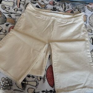 LOFT Cream Straight Leg Pants